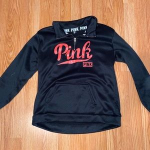 Pink logo pullover sweater